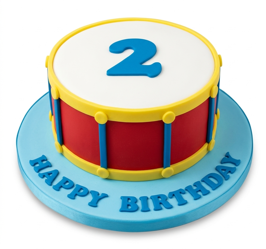 Drum Birthday Cake | Personalised Kids Cake