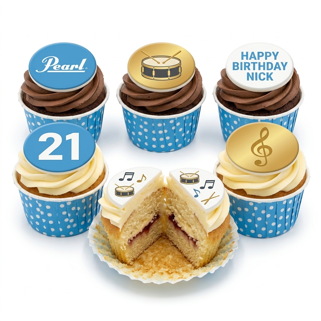 Music Theme Birthday Cupcakes