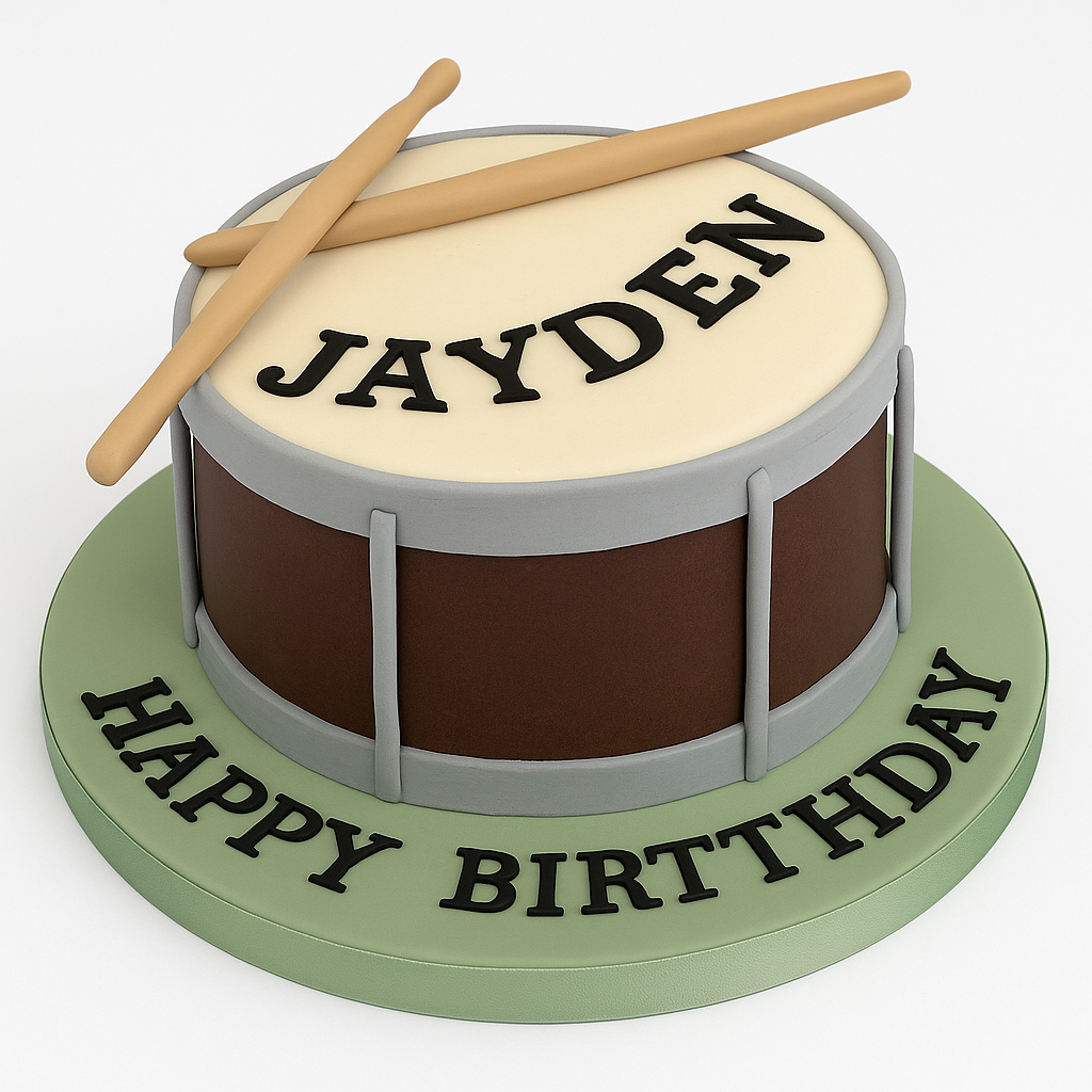 Drummer cake