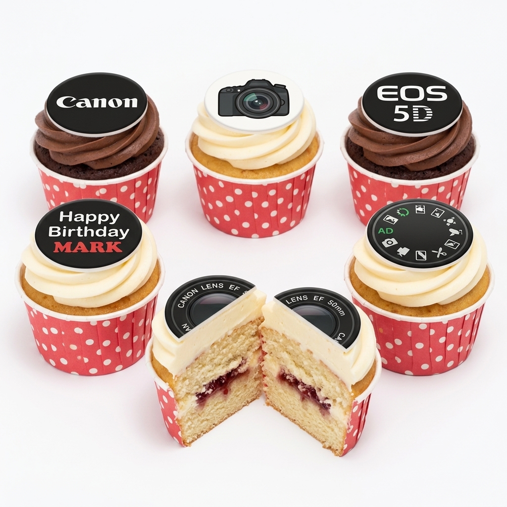 Photography Theme Birthday Cupcakes
