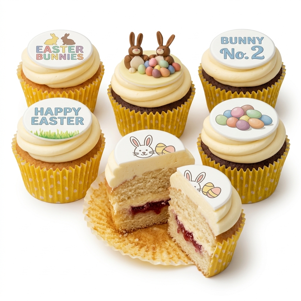 Easter Bunny & Egg Cupcakes