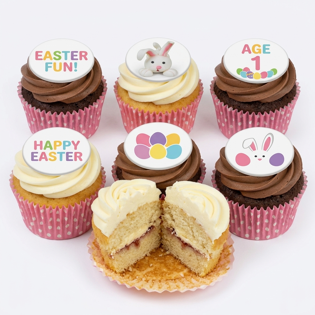 Easter Bunny & Egg Cupcakes