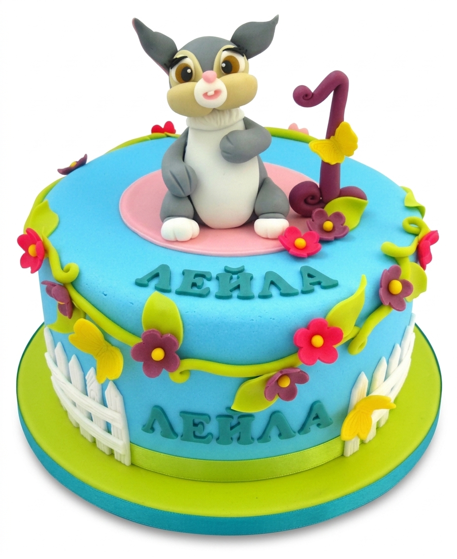 Bunny 1st Birthday Cake