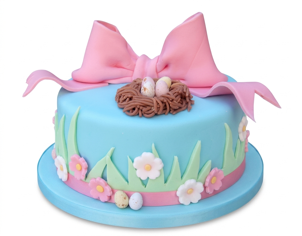 Spring Meadow Floral Birthday Cake