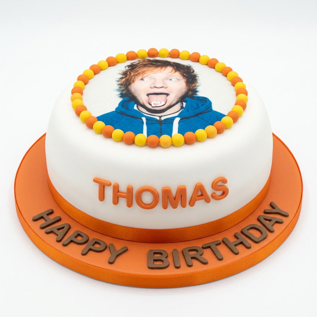 Photo Birthday Cake with Custom Edible Image