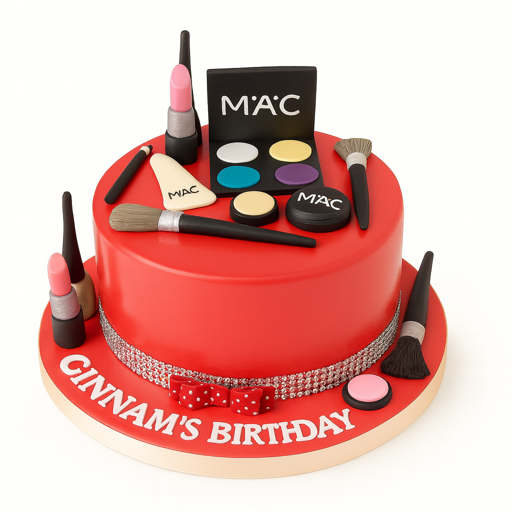 Edible Makeup Birthday Cake For Girls