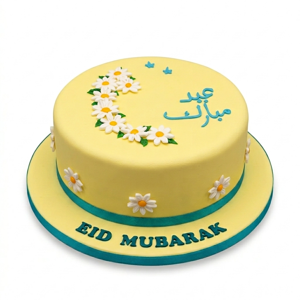 Eid Mubarak Daisy Celebration Cake