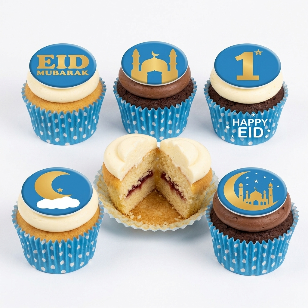 Eid Mubarak Celebration Cupcakes
