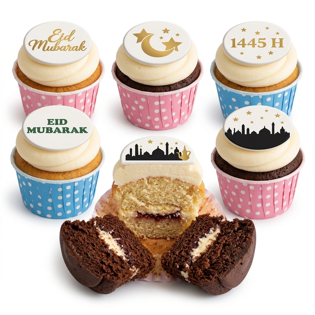 Festive Eid Mubarak Cupcakes