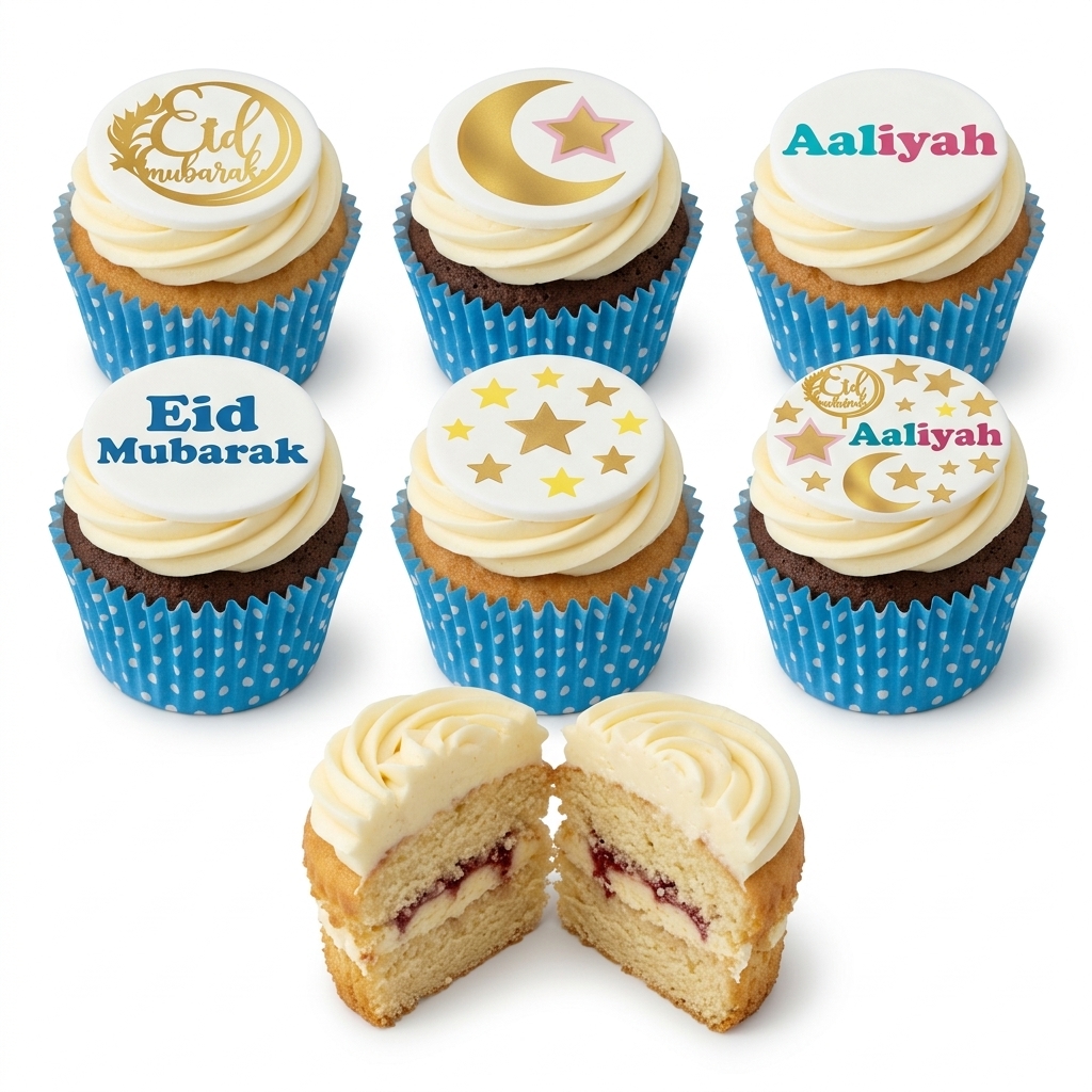 Eid Mubarak Celebration Cupcakes