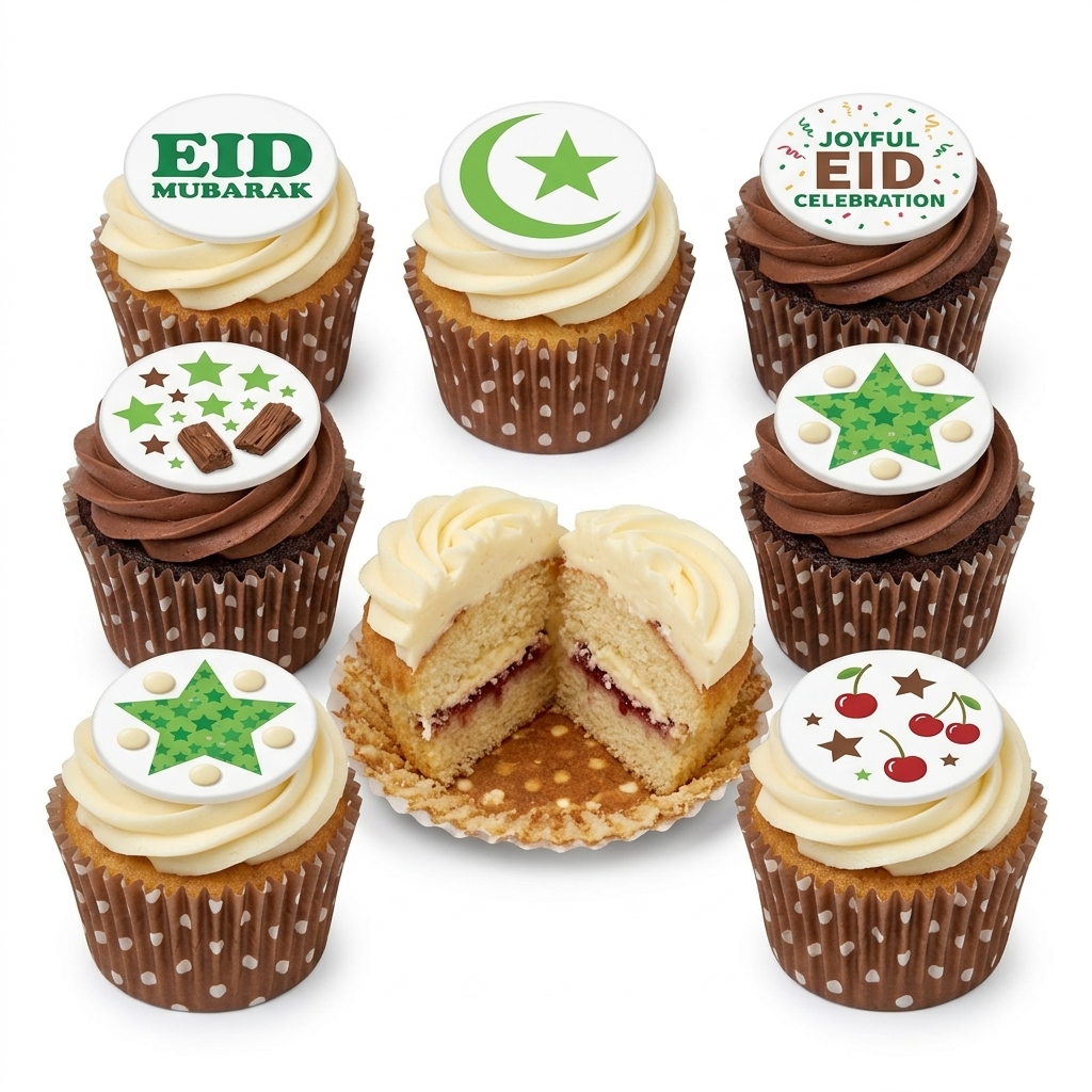 Eid Mubarak Celebration Cupcakes