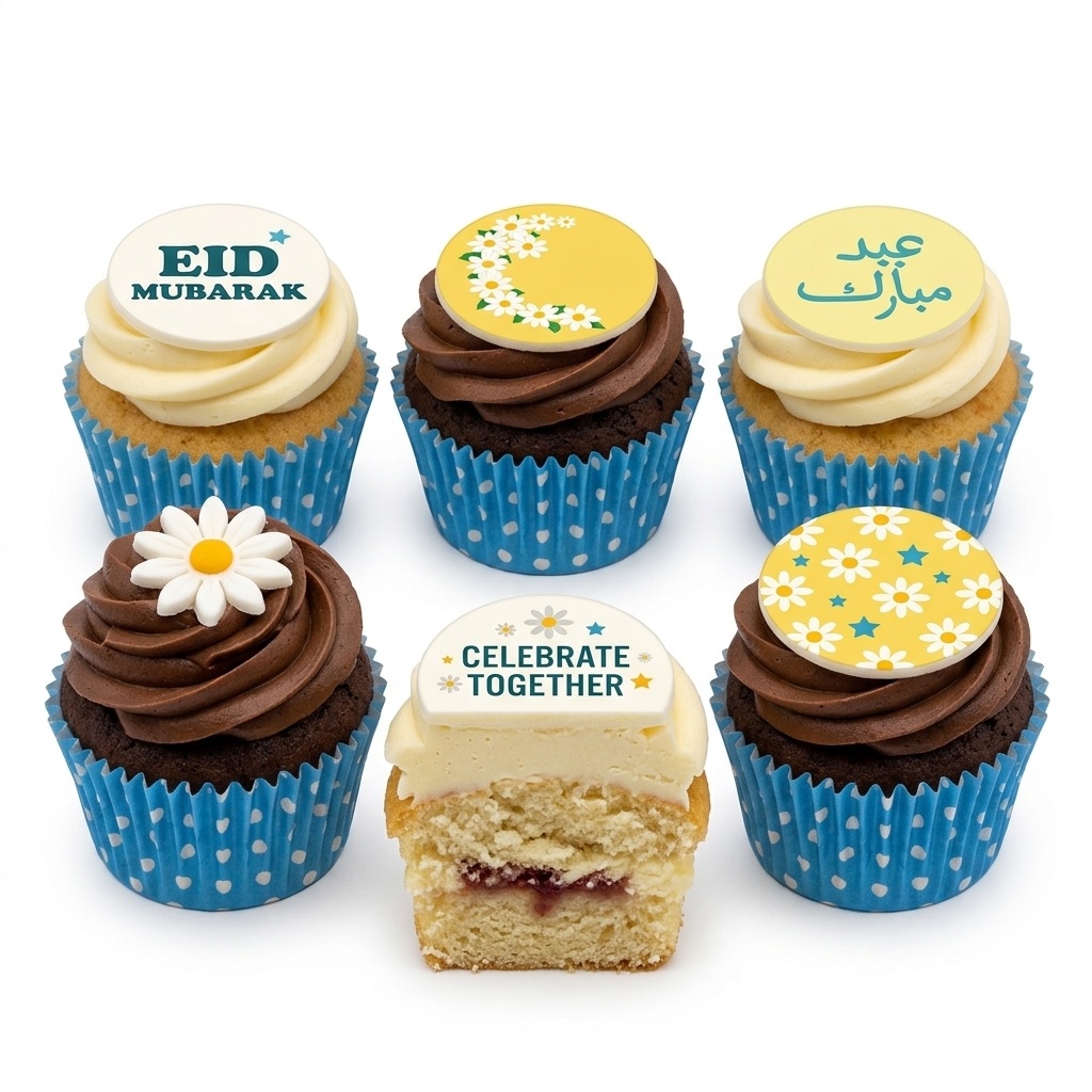Eid Mubarak Celebration Cupcakes