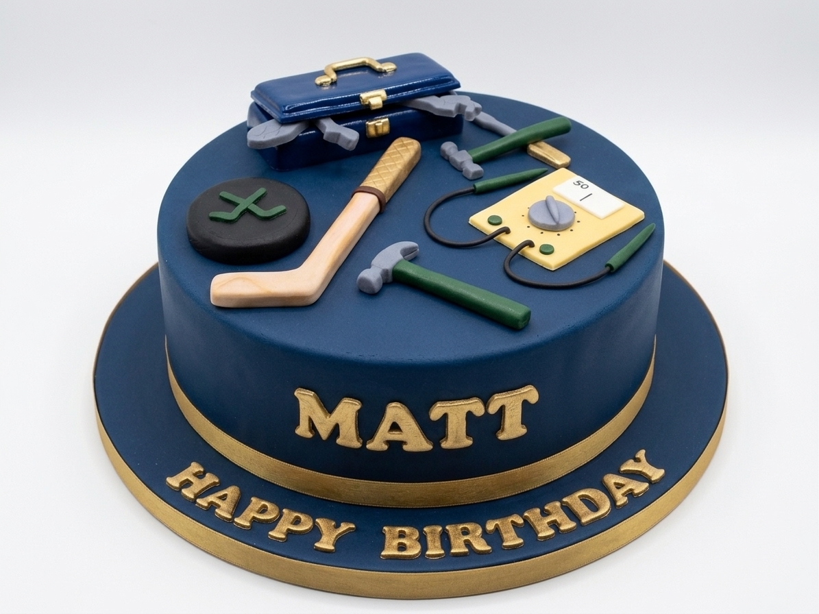 Men's Sports & Hobbies Birthday Cake