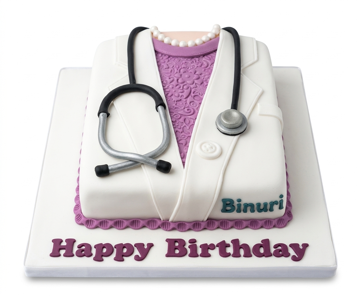 Doctor's Lab Coat Birthday Cake