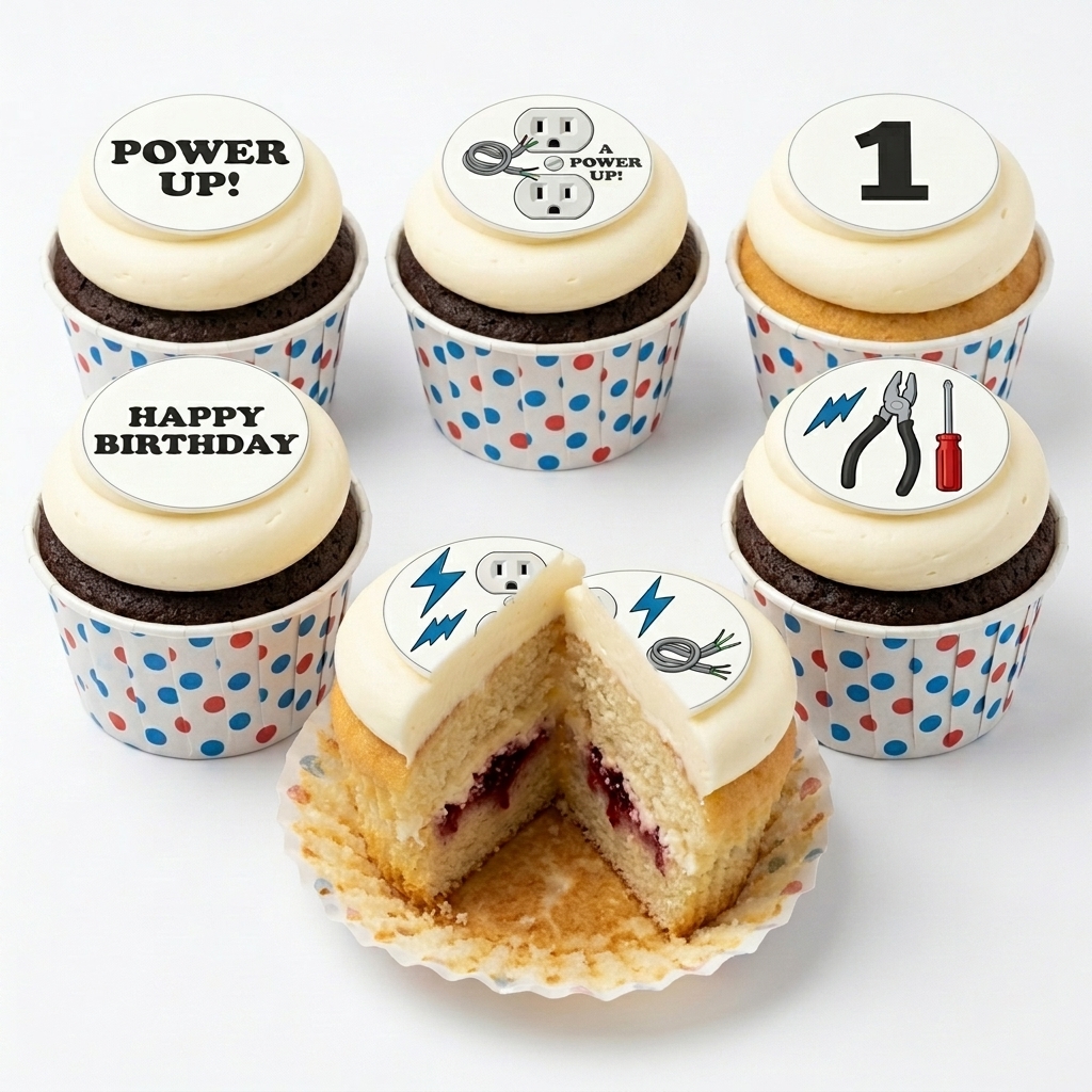 Power Up Theme Birthday Cupcakes