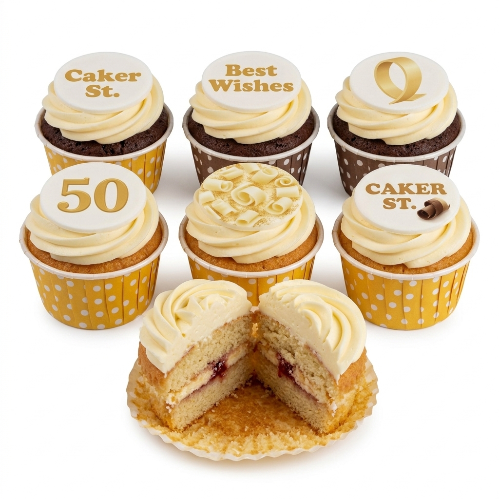 Elegant Custom Age Birthday Cupcakes