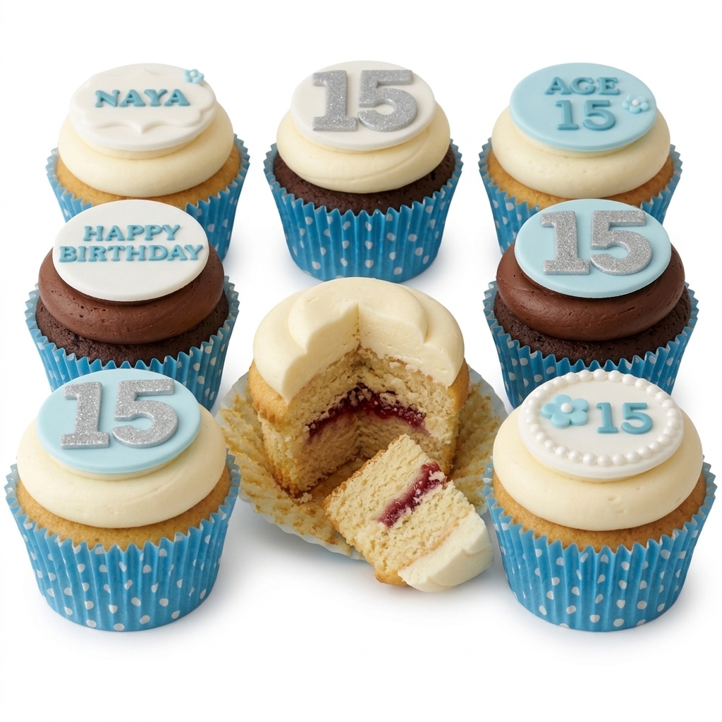Custom Age Birthday Cupcakes
