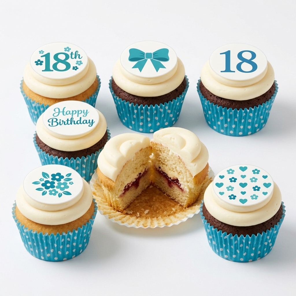 Floral & Bow Birthday Cupcakes for Her