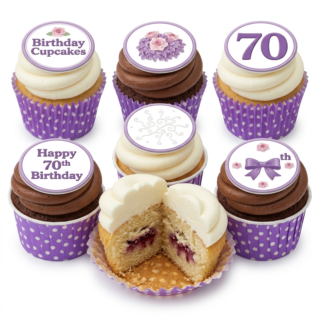 Elegant Floral Birthday Cupcakes for Her