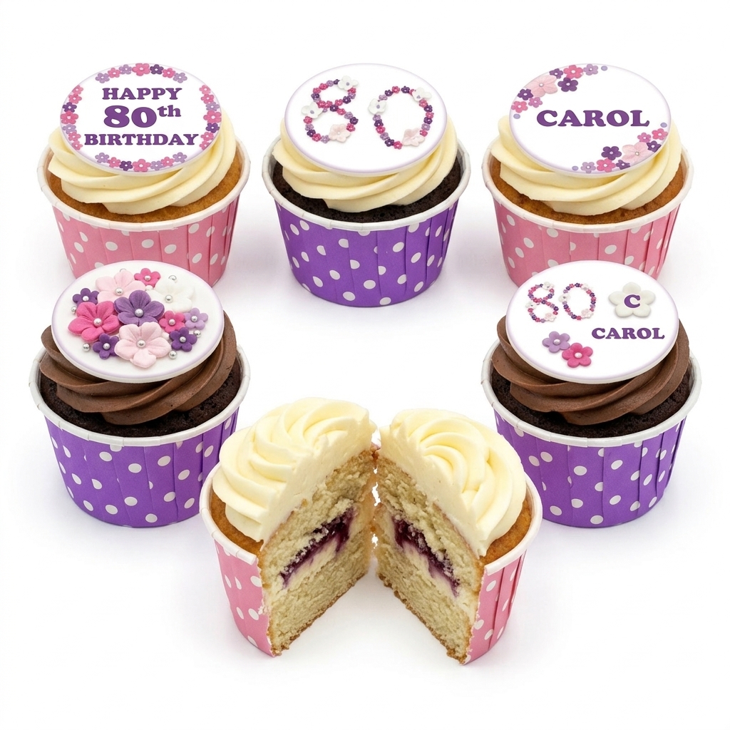 Floral Birthday Cupcakes for Her