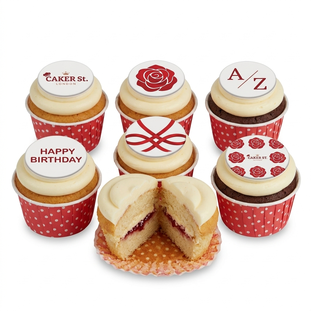 Floral Birthday Cupcakes for Her - Custom Toppers