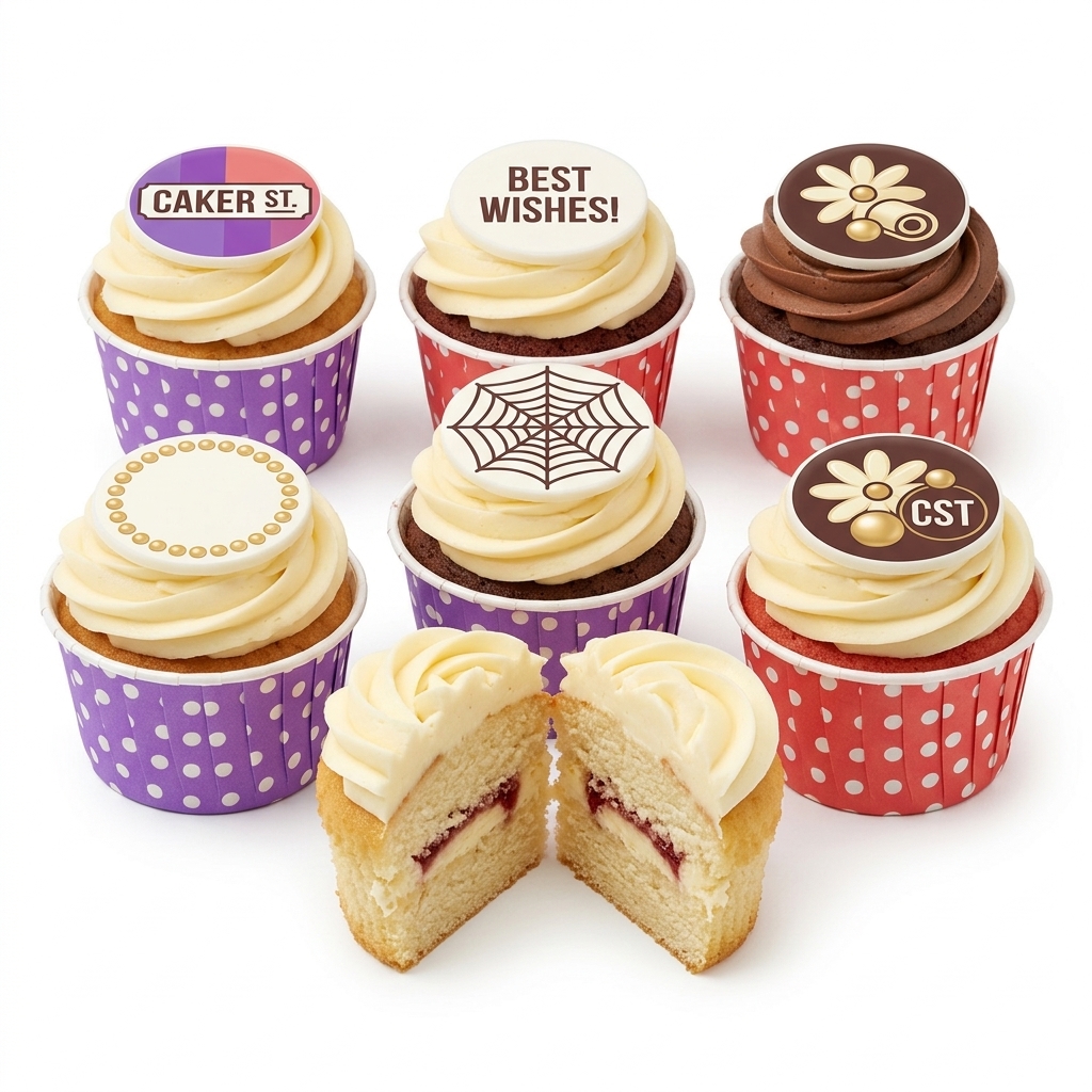 Personalised Birthday Cupcakes with Custom Message