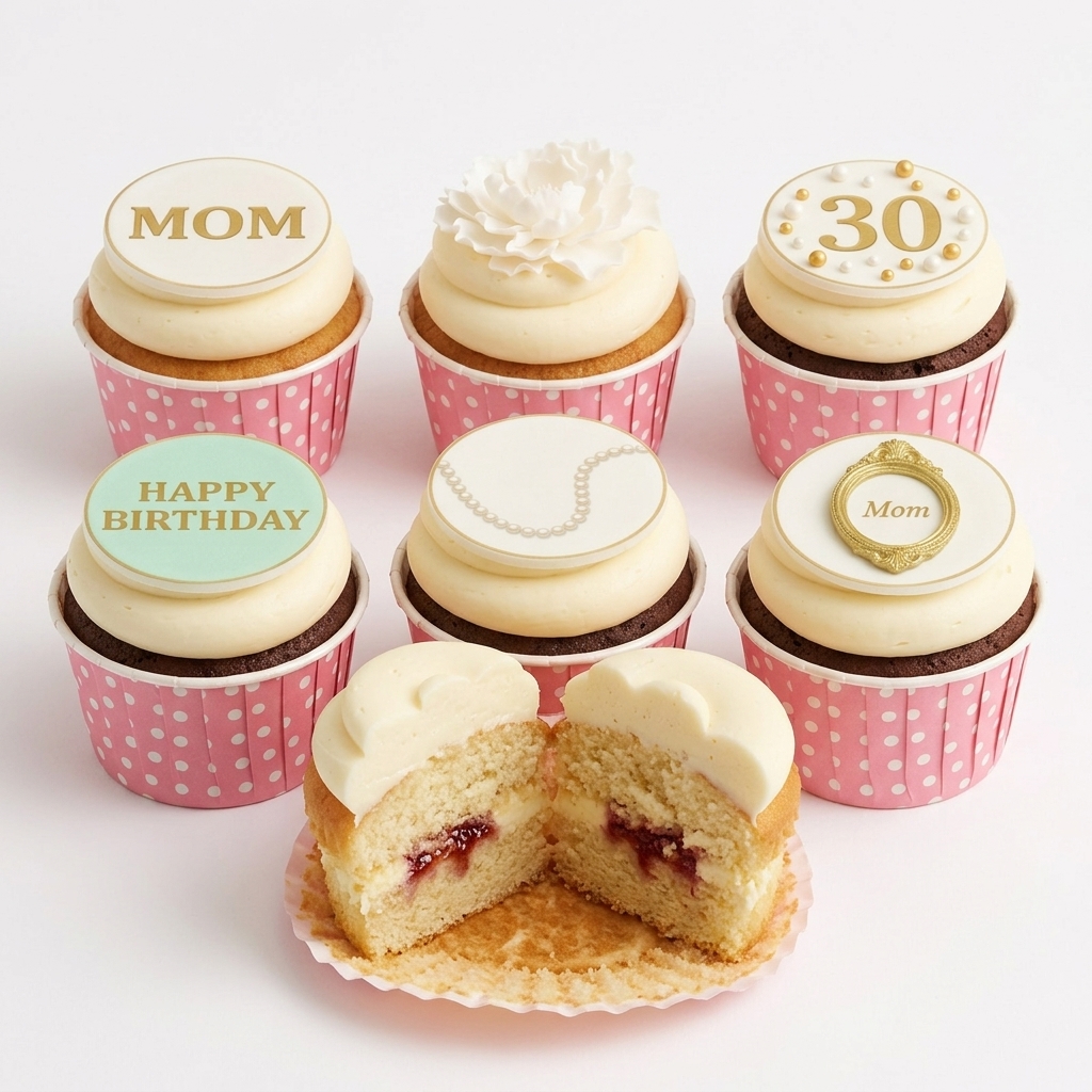 Elegant Ladies Birthday Cupcakes