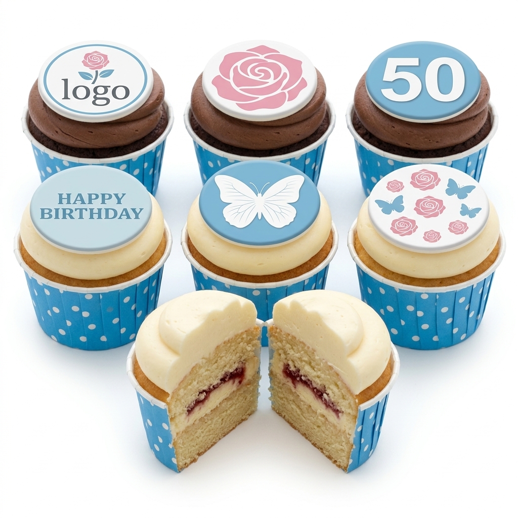 Elegant Floral & Butterfly Birthday Cupcakes for Her