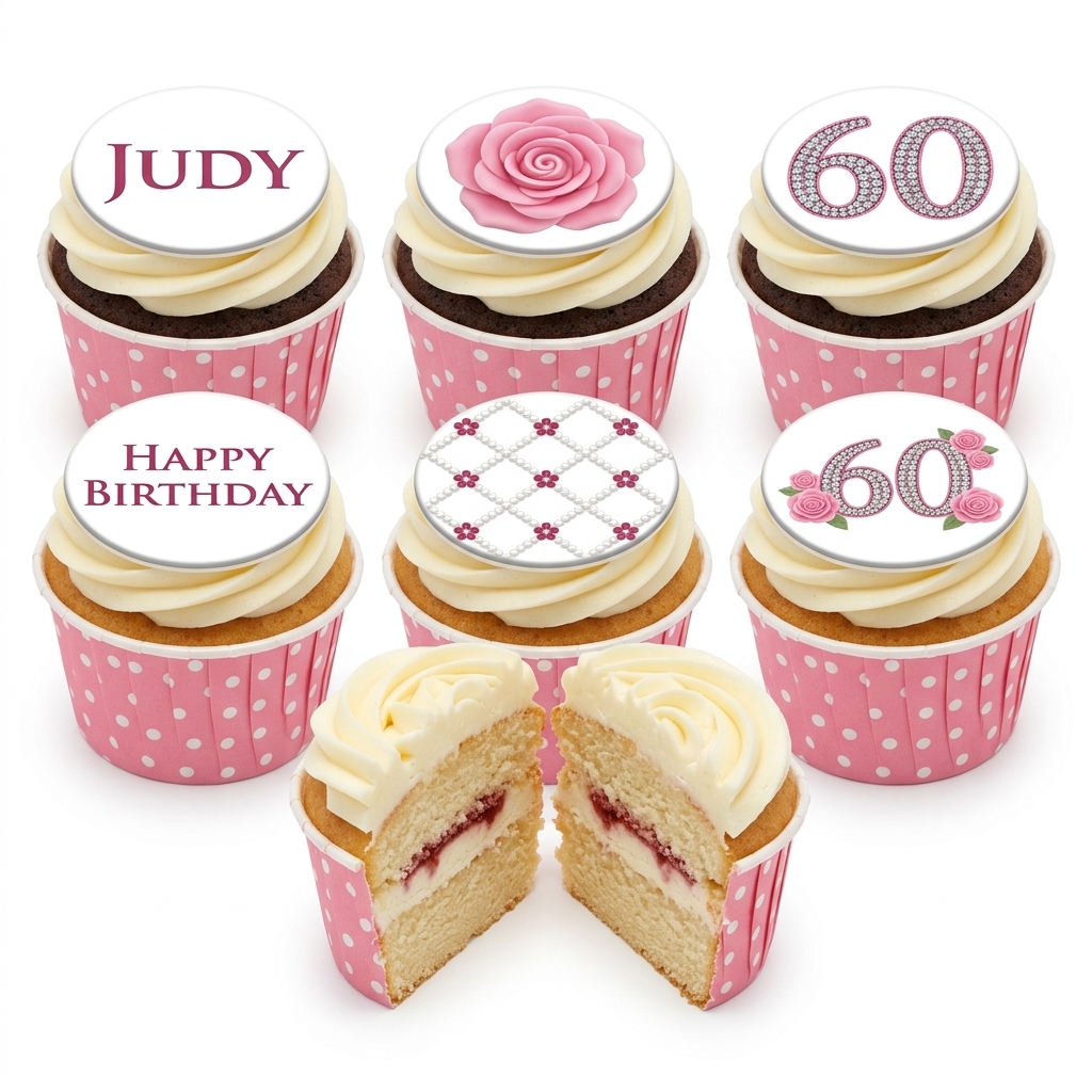 Floral & Pearl Birthday Cupcakes for Her