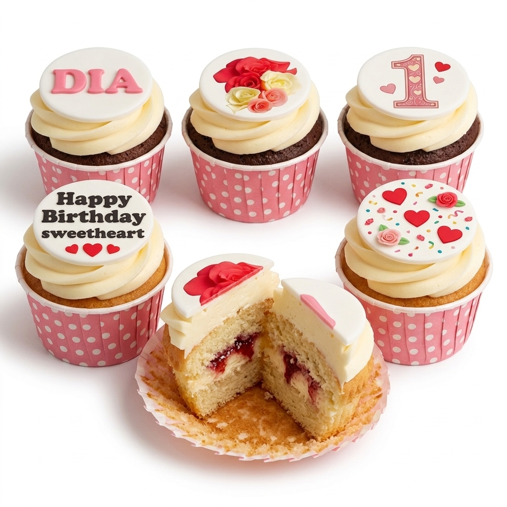 Floral Birthday Cupcakes for Her