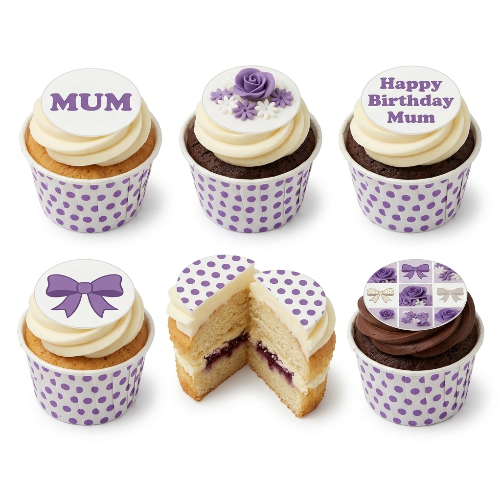 Elegant Floral Birthday Cupcakes for Her