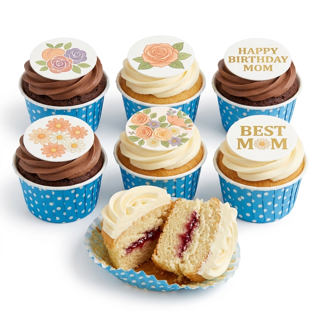Floral Birthday Cupcakes for Her