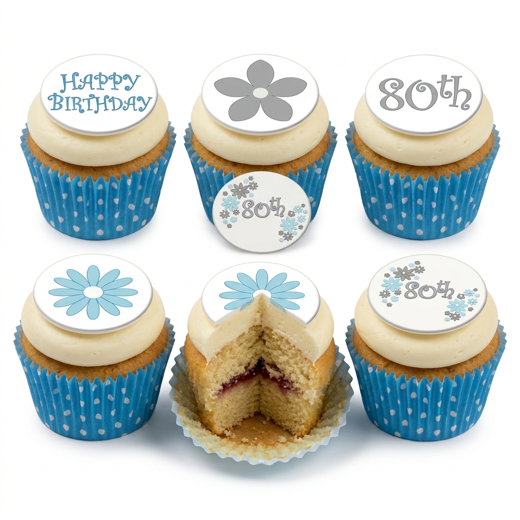 Floral Daisy Birthday Cupcakes