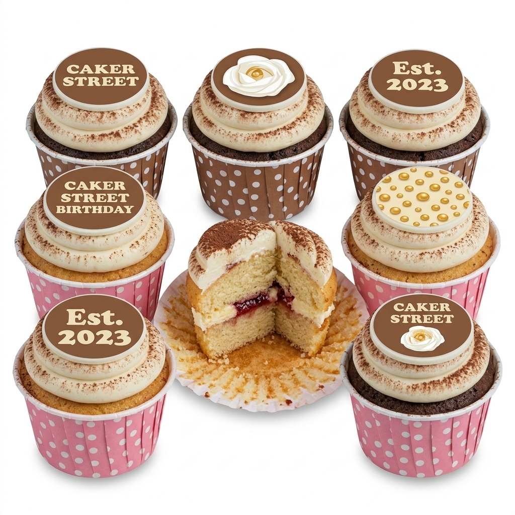 Caker Street Elegant Floral Birthday Cupcakes