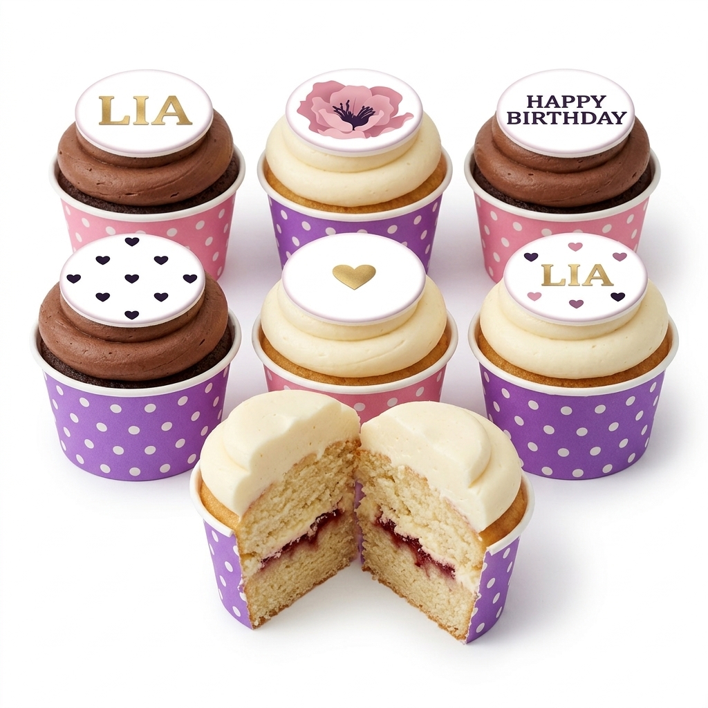 Floral Birthday Cupcakes for Her