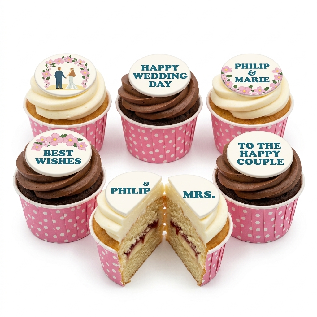 Wedding Day Celebration Cupcakes