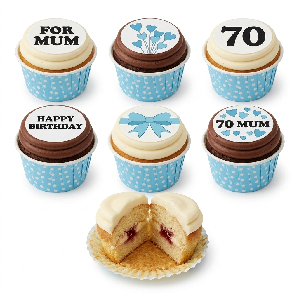 Birthday Cupcakes for Mum with Custom Age & Message