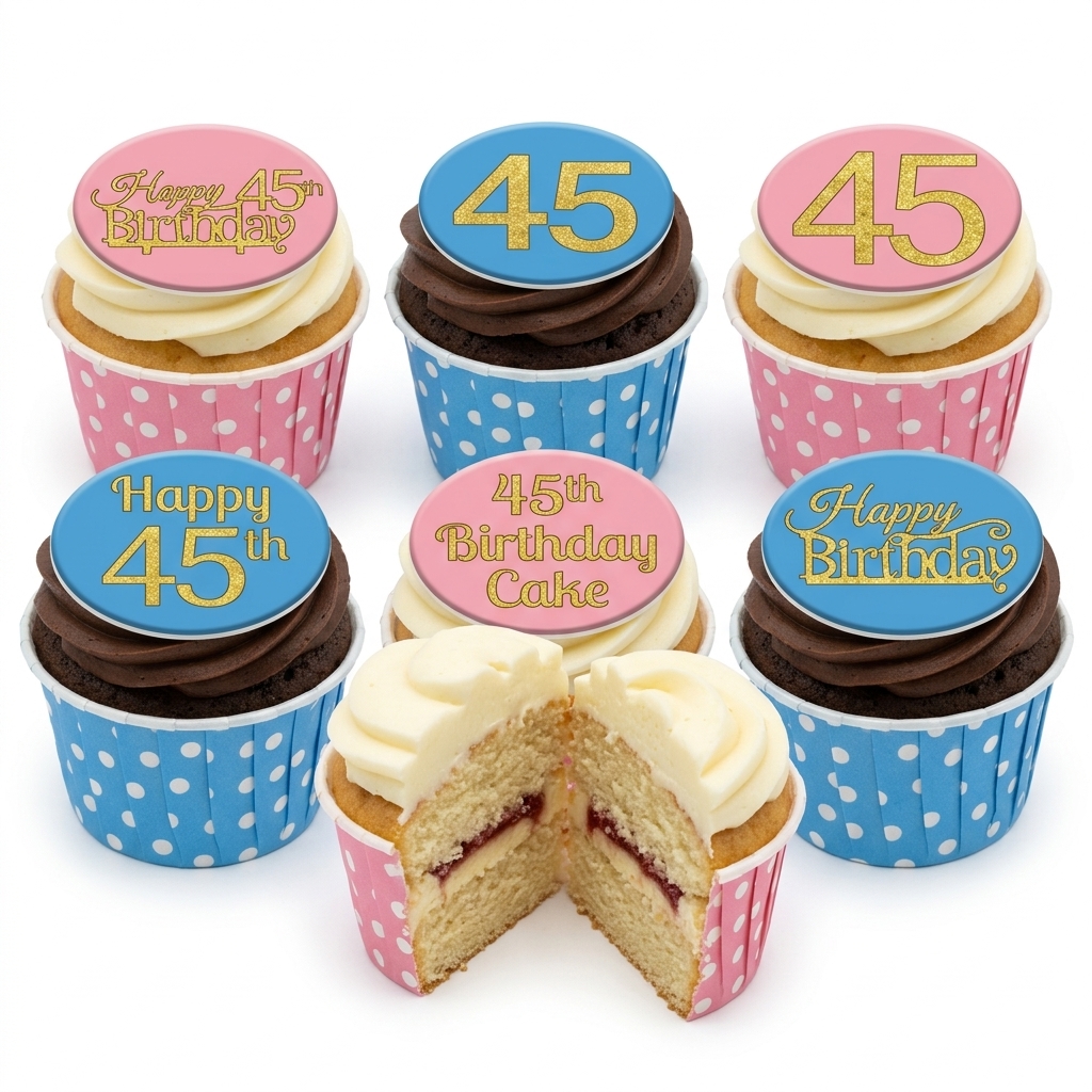 Custom Age Birthday Cupcakes - Any Milestone Celebration
