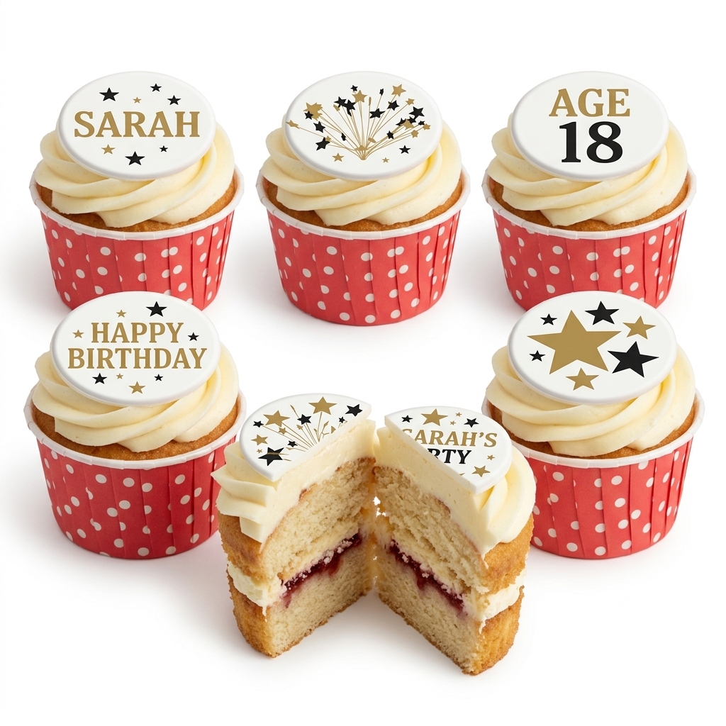 Star Celebration Birthday Cupcakes