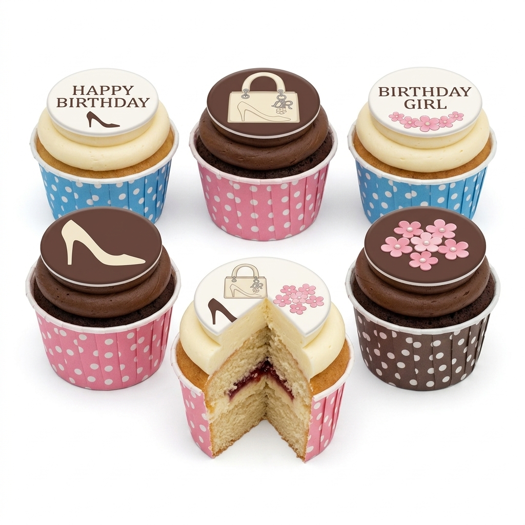 Ladies Fashion & Glamour Birthday Cupcakes