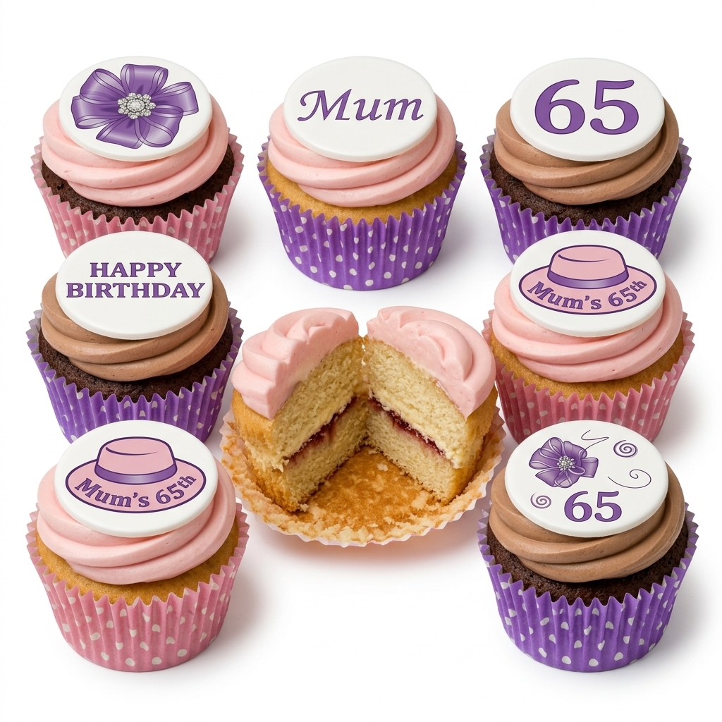 Elegant Ladies Birthday Cupcakes