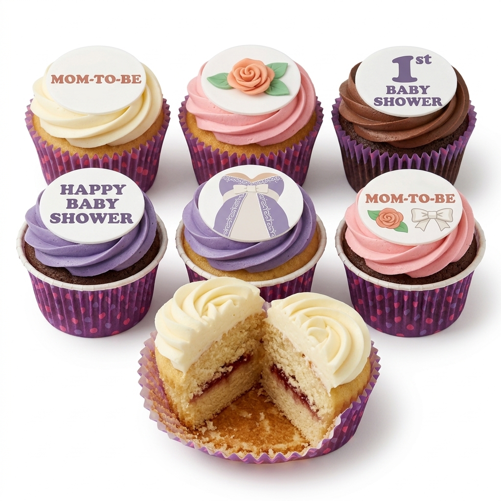 Elegant Baby Shower Cupcakes