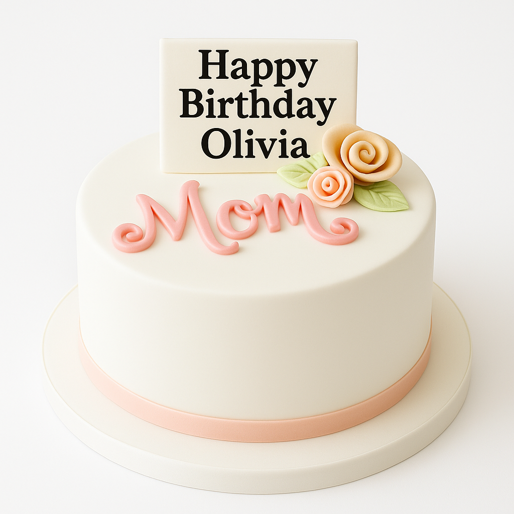 Elegant Mum Birthday Cake 
