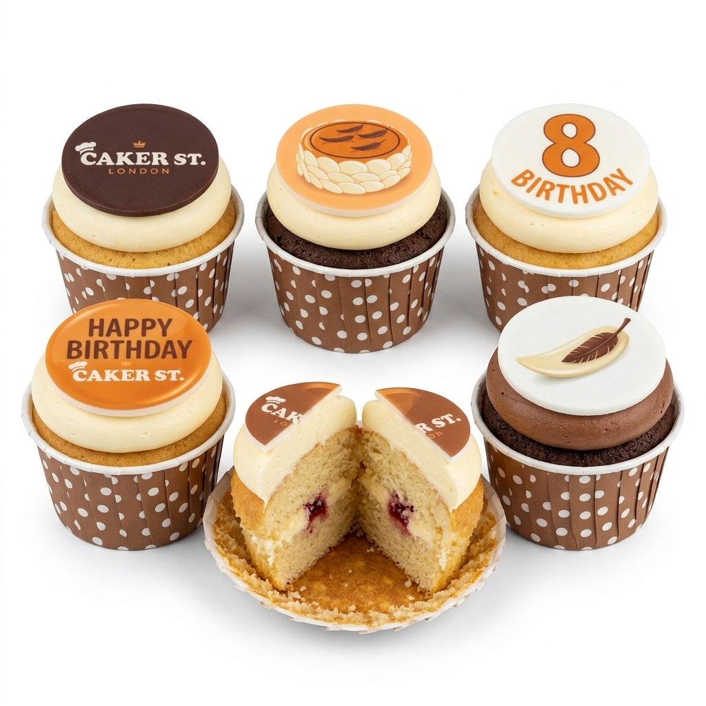 Personalised Birthday Cupcakes with Custom Edible Toppers