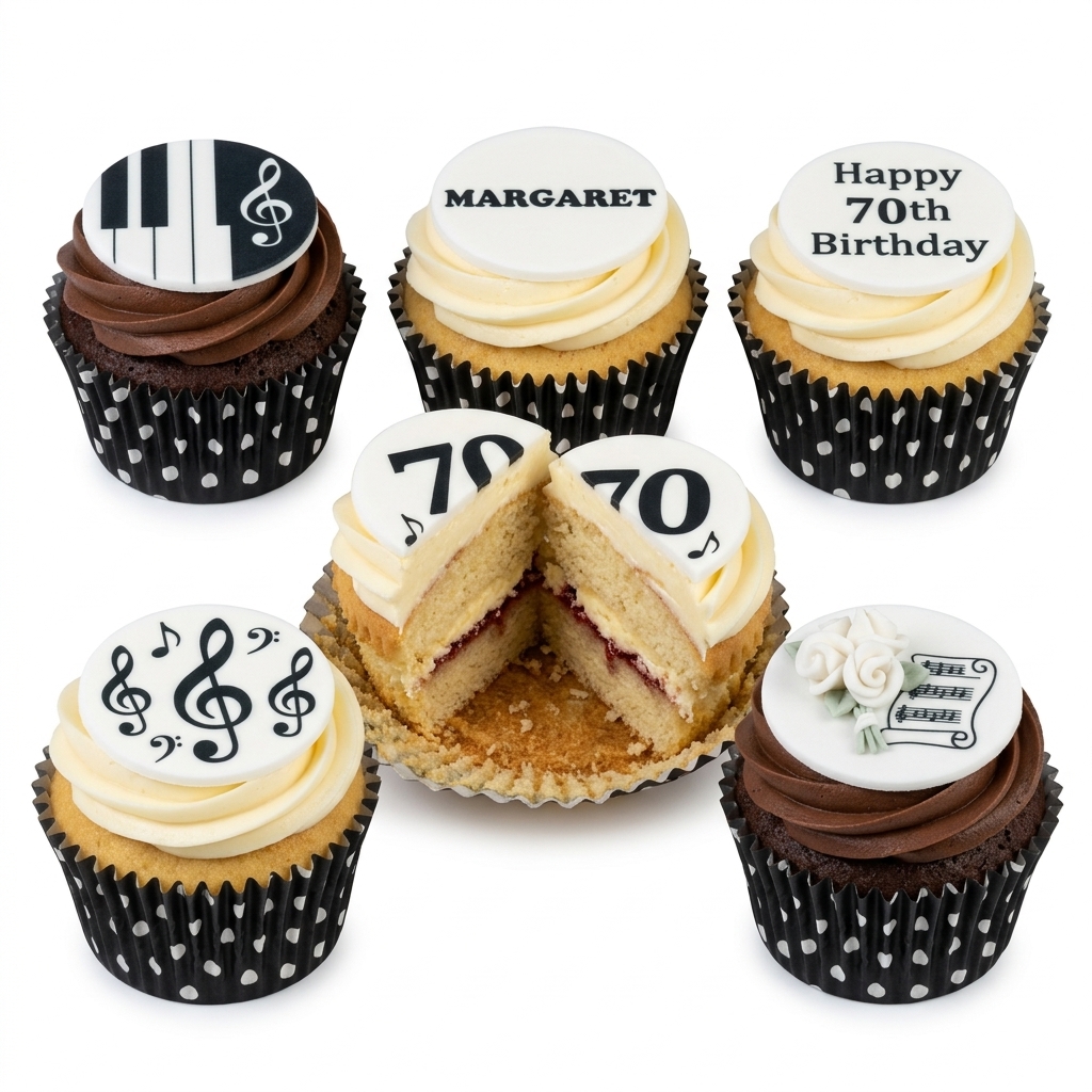 Musical Theme Birthday Cupcakes