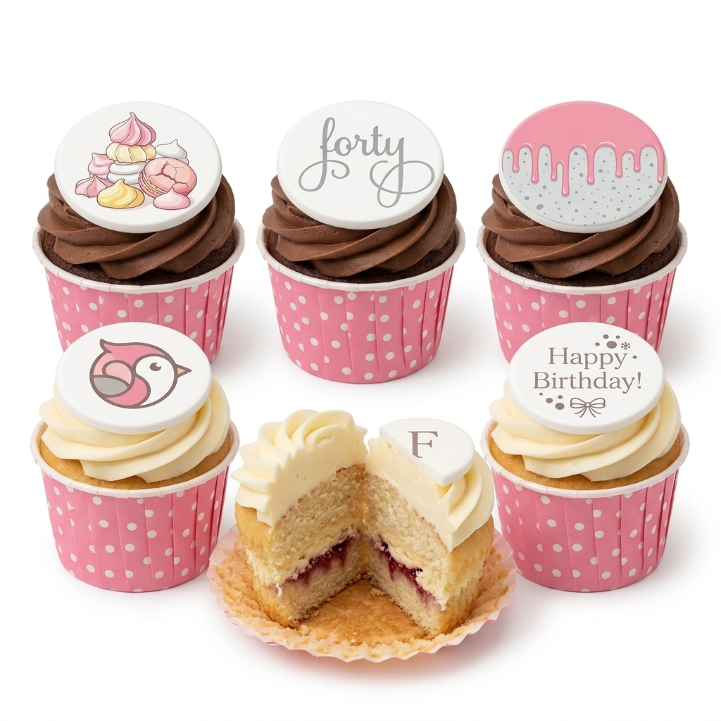 Ladies Custom Age Birthday Cupcakes