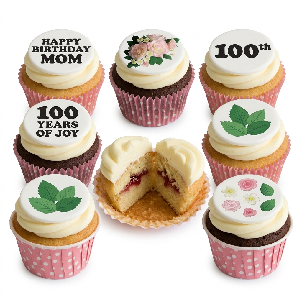 Floral Birthday Cupcakes for Her