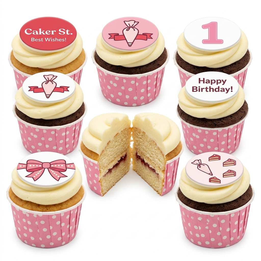 Pink Patisserie Birthday Cupcakes for Her