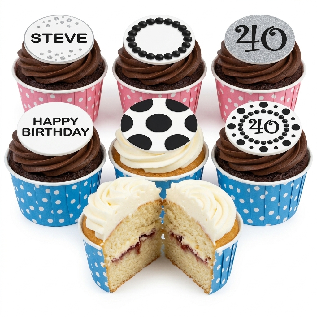 Personalised Football Birthday Cupcakes