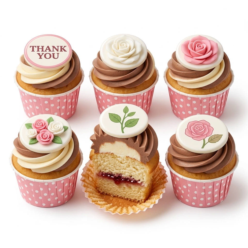 Rose Garden Floral Cupcakes